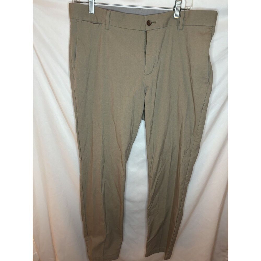 Nike Golf Dri-FIT Flat‎ Front Tech Modern Fit Straight Leg Beige Pants 34X32